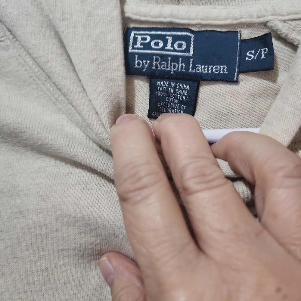 Ralph Lauren sm petite cream Hoodie pocket pouch no string - Picture 6 of 11